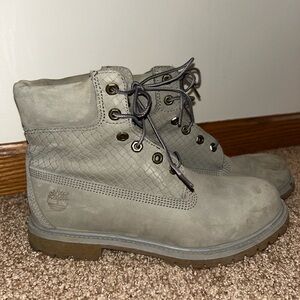 Timberland Light Gray Quilted Boots